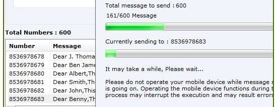 SMS Application for BlackBerry screenshot
