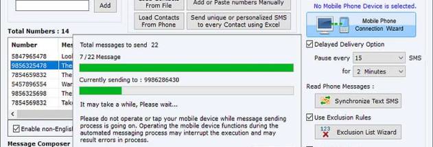 Windows Mobile Bulk SMS Software screenshot