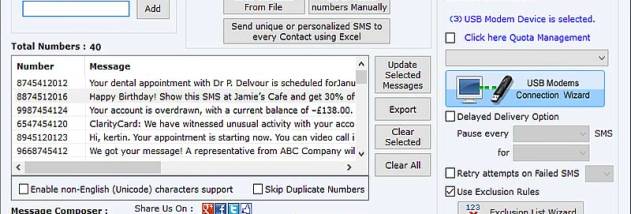 SMS Marketing Application screenshot
