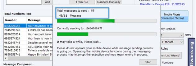 SMS Marketing Blackberry Mobile screenshot