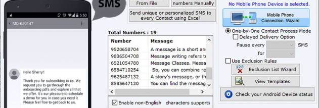 SMS Message Content Creator Tool screenshot