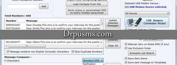 SMS Modem screenshot