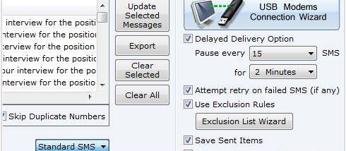 SMS Sending Software screenshot