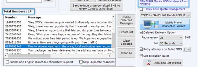 SMS Software for GSM Mobile screenshot