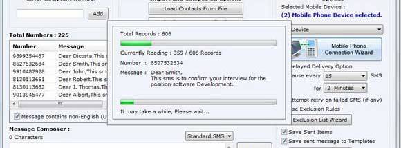 SMS Text Message Software screenshot