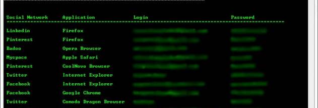 Social Password Dump screenshot