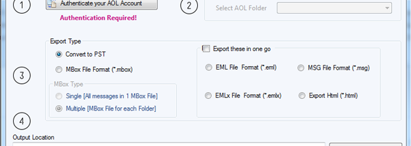 Softaken AOL Backup Pro screenshot
