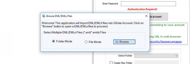 Softaken EML to G Suite Wizard screenshot