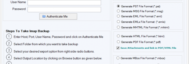 Softaken IMAP Mail Backup Tool screenshot