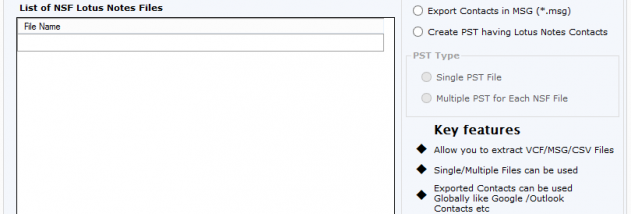 Softaken Lotus Notes Contacts Converter screenshot