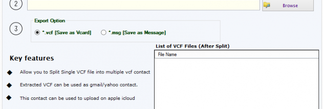 Softaken Split vCard Tool screenshot