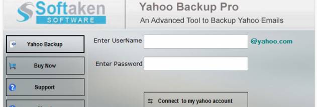 Softaken Yahoo Backup Tool screenshot