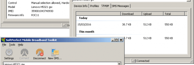 SoftPerfect Mobile Broadband Toolkit screenshot