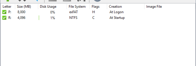 SoftPerfect RAM Disk screenshot
