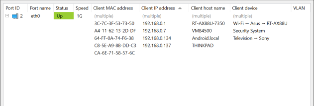 SoftPerfect Switch Port Mapper screenshot