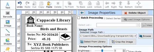 Publishers and Library Barcode Tool screenshot