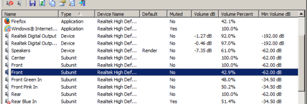 SoundVolumeView screenshot