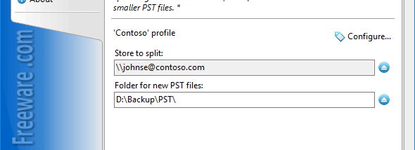 Split PST Files for Outlook screenshot