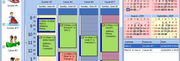 Sports Rental Calendar screenshot