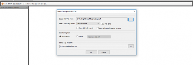 SysInfoTools SQL file Viewer screenshot