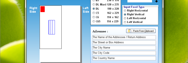 SSuite Envelope Printer screenshot