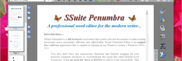 SSuite Penumbra Editor screenshot