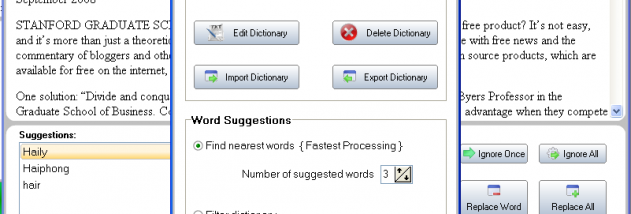SSuite Spell Checker screenshot
