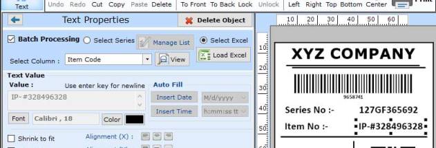 Standard Barcode Designing Tool screenshot