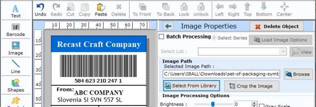 Standard Barcode Label Maker screenshot