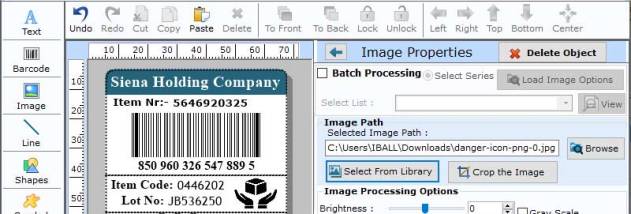 Standard Barcode Label Maker screenshot