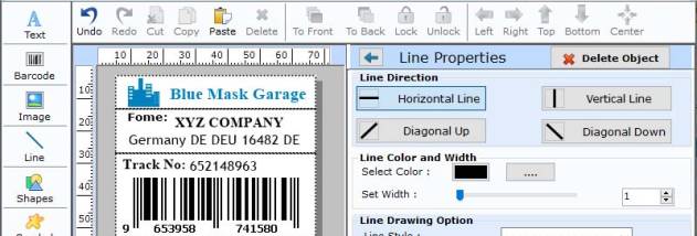 Standard Barcode Label Software screenshot