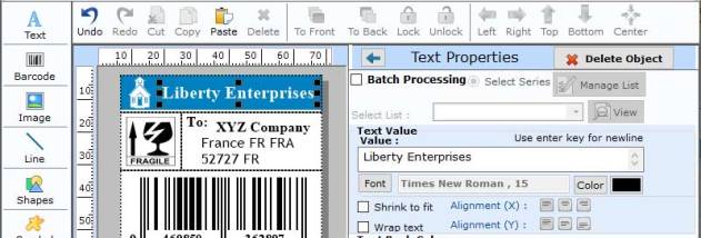 Standard Barcode Maker Tool screenshot
