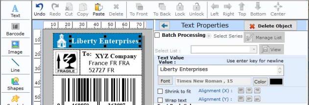 Standard Barcode Maker Tool screenshot