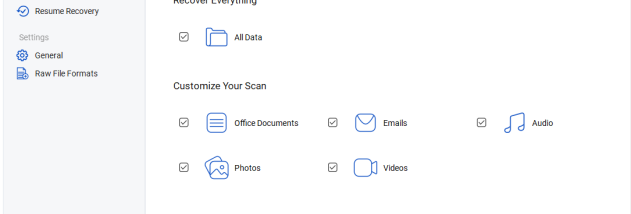 Stellar Data Recovery Free for Windows screenshot