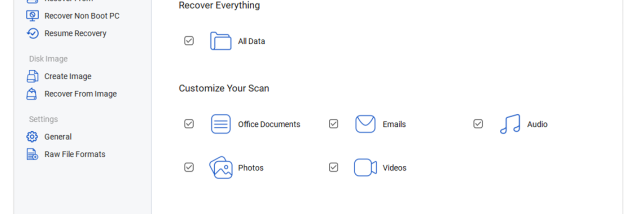 Stellar Data Recovery Professional screenshot