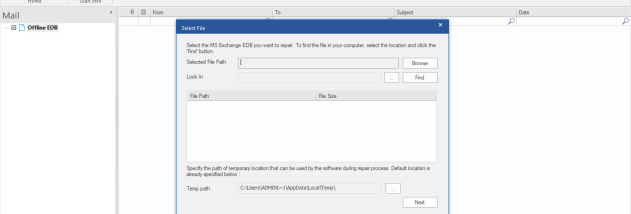 Stellar Repair for Exchange screenshot