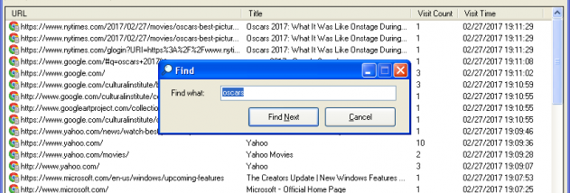 SterJo Chrome History screenshot
