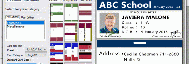 Student ID Card Maker Software screenshot