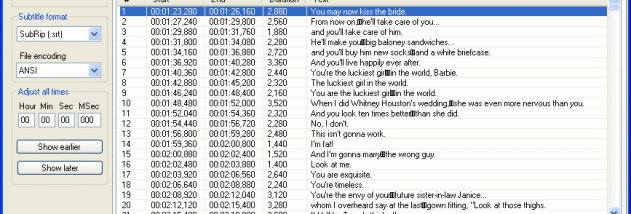 Subtitle Edit portable screenshot