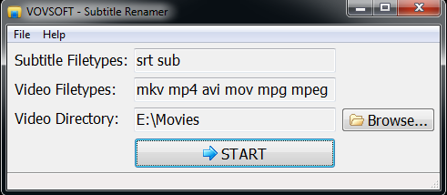 Subtitle Renamer screenshot