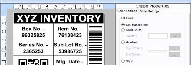 Supply Chain Barcode Maker Application screenshot