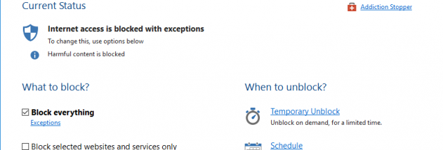 Surfblocker screenshot