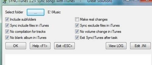 SyncITunes screenshot