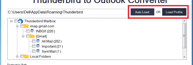 SysBud Thunderbird to Outlook Converter screenshot