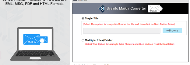 SysInfo Maildir Converter Tool screenshot