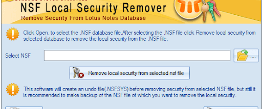 Sysinfo NSF Local Security Remover screenshot