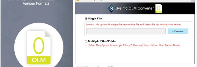 Sysinfo OLM to MBOX Converter screenshot