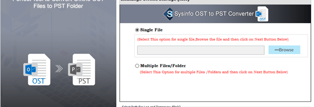 Sysinfo OST to PST Converter screenshot