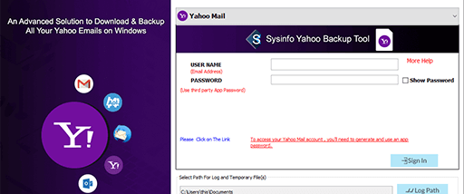 Sysinfo Yahoo to PST Converter screenshot