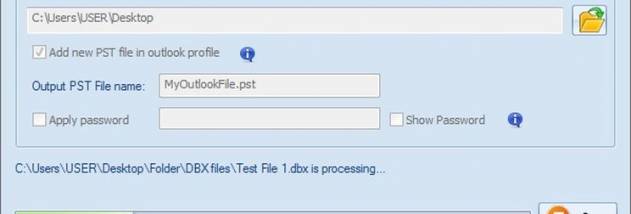 DBX to PST Converter screenshot
